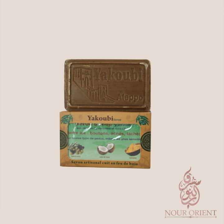 Savon D'Alep YAKOUBI 100% Naturel - Vert, Huile D'olive, Pour Boutons Et Acné